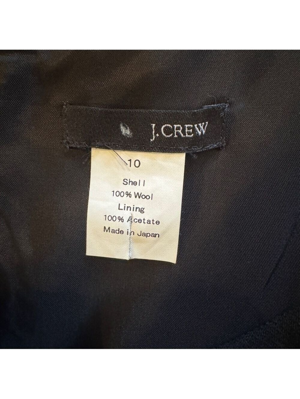 SOLD J.Crew 109% Wool Crepe Lined Black Dress with Slit Size 10 - Picture 13 of 15